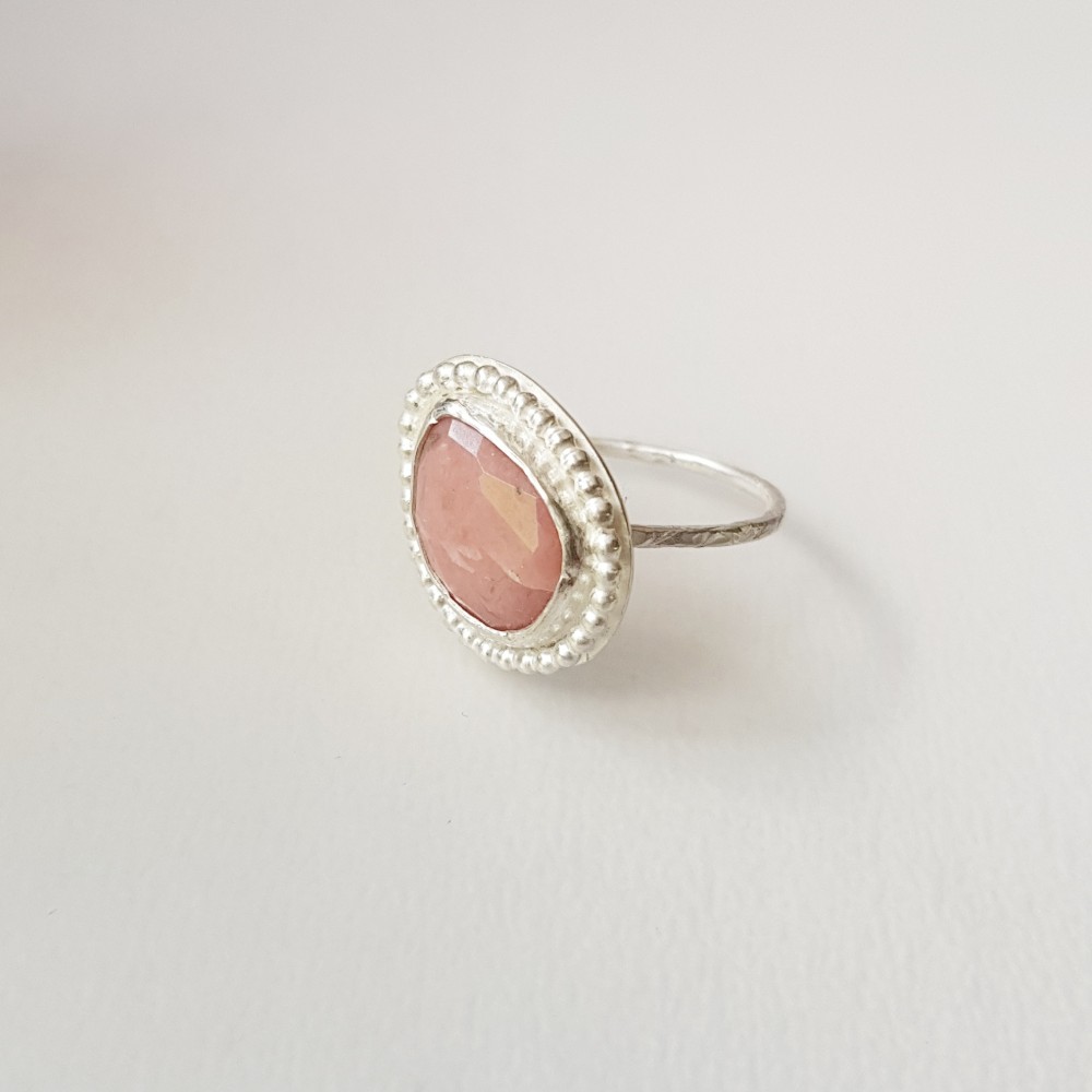 Pink opal ring
